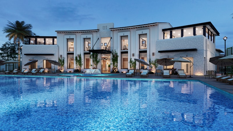 Resort lobi iç mekânı